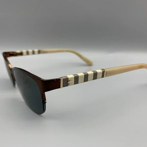 Kate Spade Valary Brown Metal Semi-Rim Sunglasses Kate Spade Valary OW94 Brown Semi-Rim Metal/Acetate  main image 4